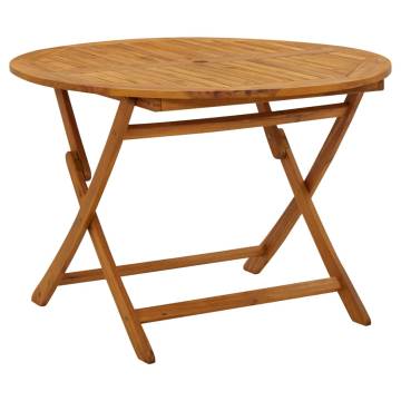 Folding Garden Table 110 cm - Solid Acacia Wood