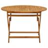 Folding Garden Table 110 cm - Solid Acacia Wood