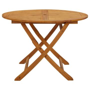 Folding Garden Table 110 cm - Solid Acacia Wood