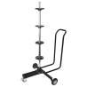 Carpoint Mobile Wheel Stand with Cover - Aluminium Black