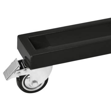 Carpoint Mobile Wheel Stand with Cover - Aluminium Black