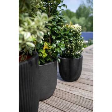 Capi Egg Planter Urban Smooth 35x34 cm - Black KBL932