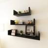 3 Black MDF U-shaped Floating Wall Display Shelves Book/DVD Storage Colour black Quantity in Package 3 Number of Pieces 1 