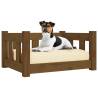 Dog Bed Honey Brown - Solid Pine 55.5x45.5x28 cm