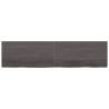 Durable Dark Brown Bathroom Countertop - Solid Oak Wood