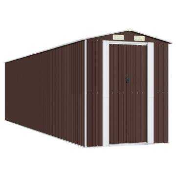 Garden Shed Dark Brown - Galvanised Steel Storage Solution