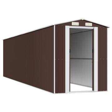 Garden Shed Dark Brown - Galvanised Steel Storage Solution