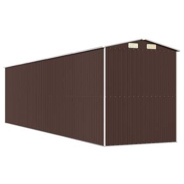 Garden Shed Dark Brown - Galvanised Steel Storage Solution