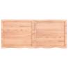 Light Brown Solid Wood Bathroom Countertop - 140x60cm