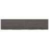 Dark Brown Solid Wood Bathroom Countertop | 180x40 cm