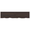 Dark Brown Solid Wood Bathroom Countertop | 180x40 cm