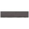 Wall Shelf Dark Brown 180x40x(2-6) cm Solid Wood Oak