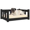 Dog Bed Black 65.5x50.5x28 cm Solid Wood Pine - Hipomarket