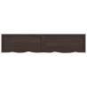 Wall Shelf Dark Brown 180x40x(2-6) cm Solid Wood Oak