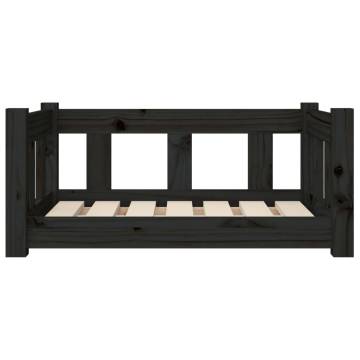 Dog Bed Black 65.5x50.5x28 cm Solid Wood Pine - Hipomarket