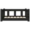 Dog Bed Black 65.5x50.5x28 cm Solid Wood Pine - Hipomarket