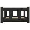 Dog Bed Black 65.5x50.5x28 cm Solid Wood Pine - Hipomarket