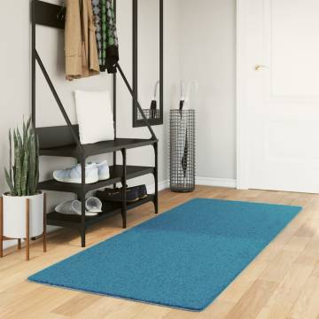 Rug OVIEDO Short Pile Turquoise 80x200 cm - Soft & Stylish