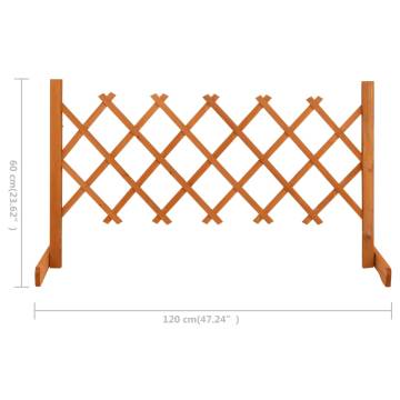 Garden Trellis Fence Orange - Solid Firwood 120x60 cm