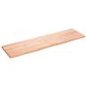 Wall Shelf Light Brown - Solid Oak Wood (180x50cm) | Hipomarket