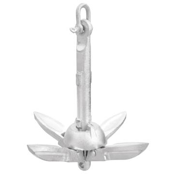 Folding Anchor with Rope - Durable Malleable Iron 0.7 kg