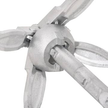 Folding Anchor with Rope - Durable Malleable Iron 0.7 kg