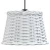 Stylish White Ceiling Lamp Shade Ø25x17 cm Wicker - HipoMarket