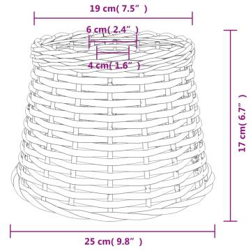 Stylish White Ceiling Lamp Shade Ø25x17 cm Wicker - HipoMarket