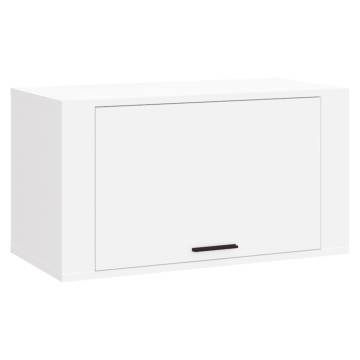 Stylish Wall-mounted Shoe Cabinet in White - 70x35x38 cm