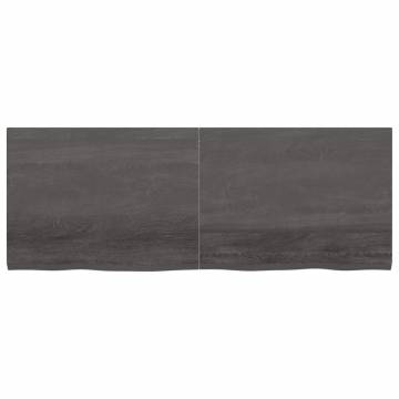 Dark Brown Wooden Bathroom Countertop - 160x60 cm