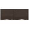 Dark Brown Wooden Bathroom Countertop - 160x60 cm