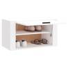 Stylish Wall-mounted Shoe Cabinet in White - 70x35x38 cm