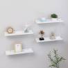 Wall Shelves 4 pcs High Gloss White 40x9x3 cm Colour high gloss white Size 40 x 9 x 3 cm Quantity in Package 4 Number of Pieces 1 