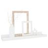 Stylish High Gloss White Wall Shelves - Set of 4