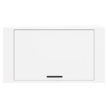 Stylish Wall-mounted Shoe Cabinet in White - 70x35x38 cm