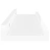 Stylish High Gloss White Wall Shelves - Set of 4