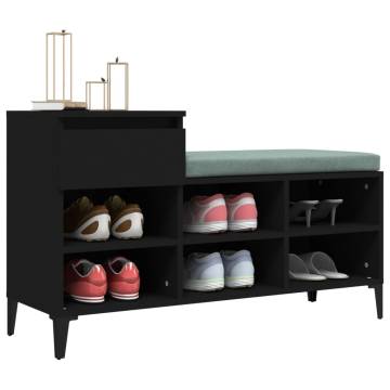 Shoe Cabinet Black 102x36x60 cm - Stylish & Durable Storage