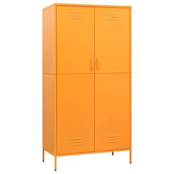 Stylish Mustard Yellow Wardrobe - 90x50x180 cm Steel