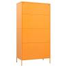 Stylish Mustard Yellow Wardrobe - 90x50x180 cm Steel