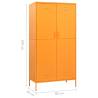 Stylish Mustard Yellow Wardrobe - 90x50x180 cm Steel