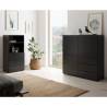 FMD Black Dresser with 3 Doors & 3 Drawers - Stylish Storage