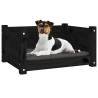 Dog Bed Black 55.5x45.5x28 cm | Solid Pine Wood Comfort