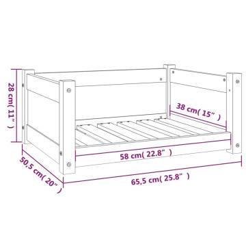 Dog Bed Honey Brown - Solid Pine Wood | Hipomarket