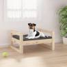 Dog Bed 55.5x45.5x28 cm Solid Pine Wood Colour natural Size 55.5 x 45.5 x 28 cm 