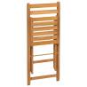 Folding Bistro Chairs 8 pcs Solid Wood Acacia | HipoMarket