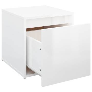 Box Drawer High Gloss White 40.5x40x40 cm - Stylish Storage