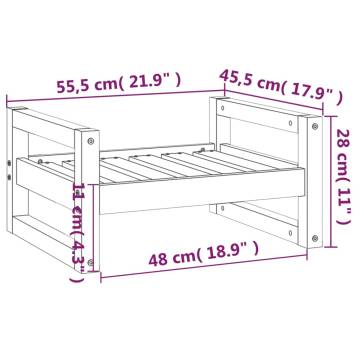 Comfortable Dog Bed in Solid Pine Wood - 55.5x45.5 cm