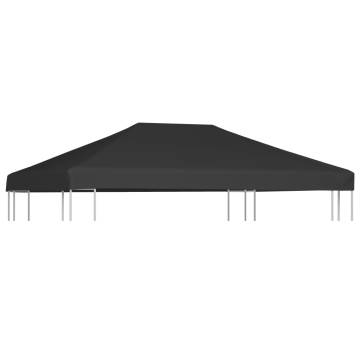 Gazebo Top Cover 270 g/m² 4x3 m Black - Durable & Water Resistant