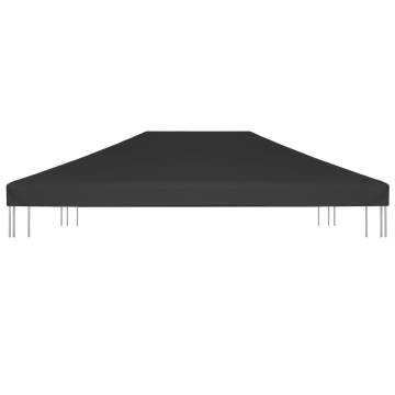 Gazebo Top Cover 270 g/m² 4x3 m Black - Durable & Water Resistant