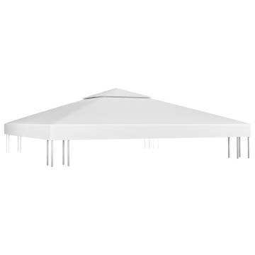 2-Tier Gazebo Top Cover 310g/m² 3x3 m - White | HipoMarket UK